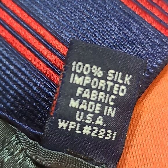 Tommy Hilfiger Red and Navy Silk Tie - Picture 5 of 5